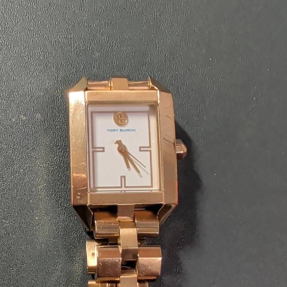 Tory Burch Gold Watch with White Dial
